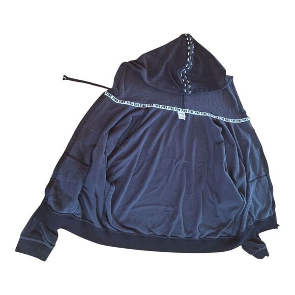 Velour ZipUp Hoodie VS PINK Size L - Picture 7 of 10